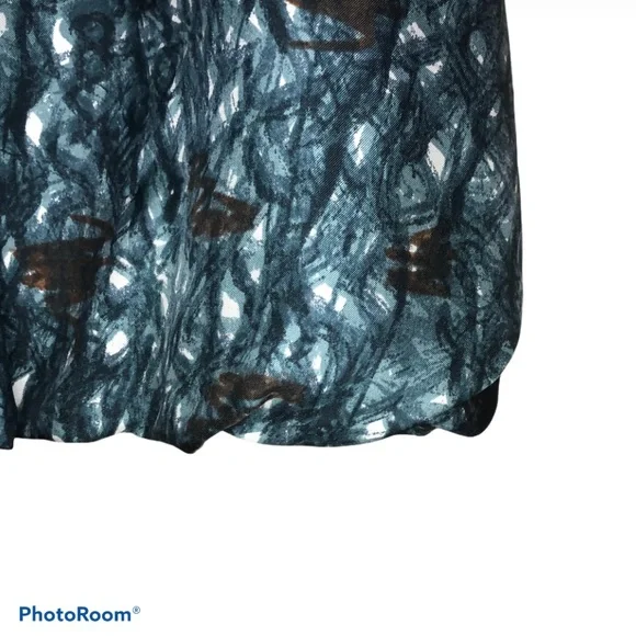 Banana Republic 100% Silk Blue Bubble Skirt - Picture 4 of 7